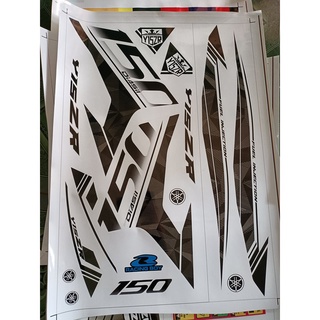 Tem rời ex 150 y15zr đen xe trắng