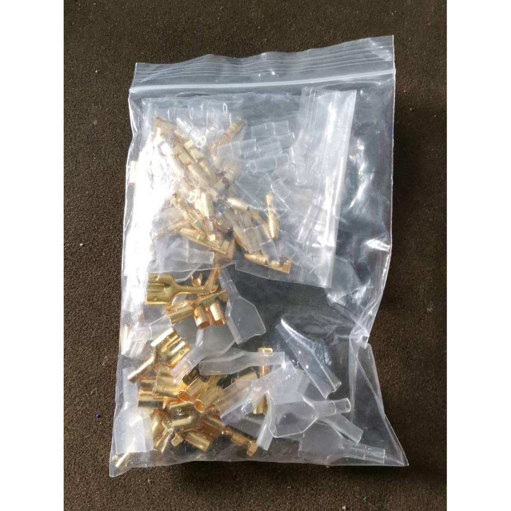 Set 10/20/50 Bộ Đầu Nối Dây Điện 4mm Mạ Thiếc Trong Suốt Chuyên Dụng Cho Xe Hơi
