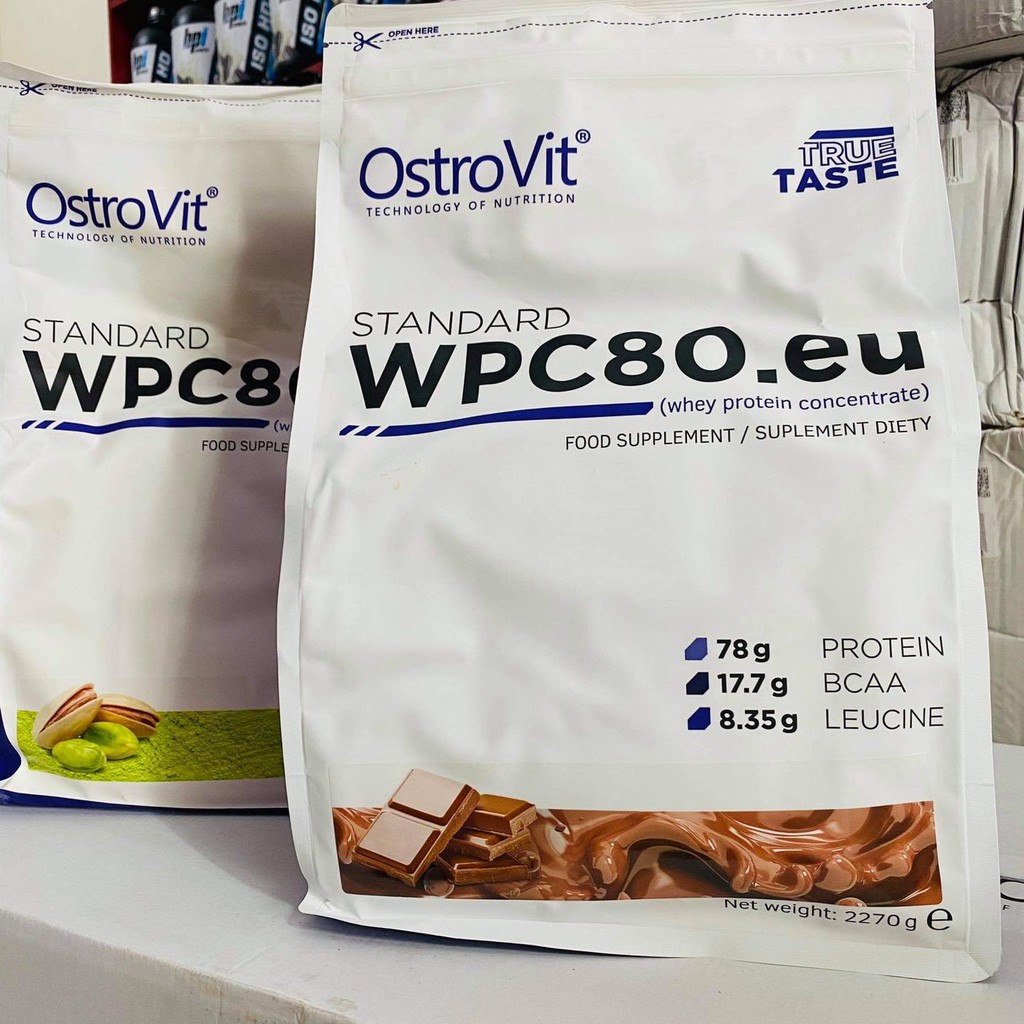 Ostrovit Standard WPC80 - Sữa whey protein hỗ trợ tăng cơ bắp giá sinh viên (2.3kg)