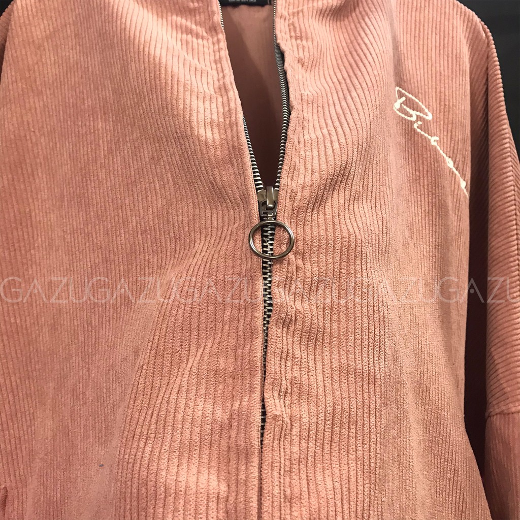 Áo khoác kaki nữ form rộng nhung tăm cánh dơi khóa kéo có mũ Unisex nam nữ GAZU-070 | BigBuy360 - bigbuy360.vn