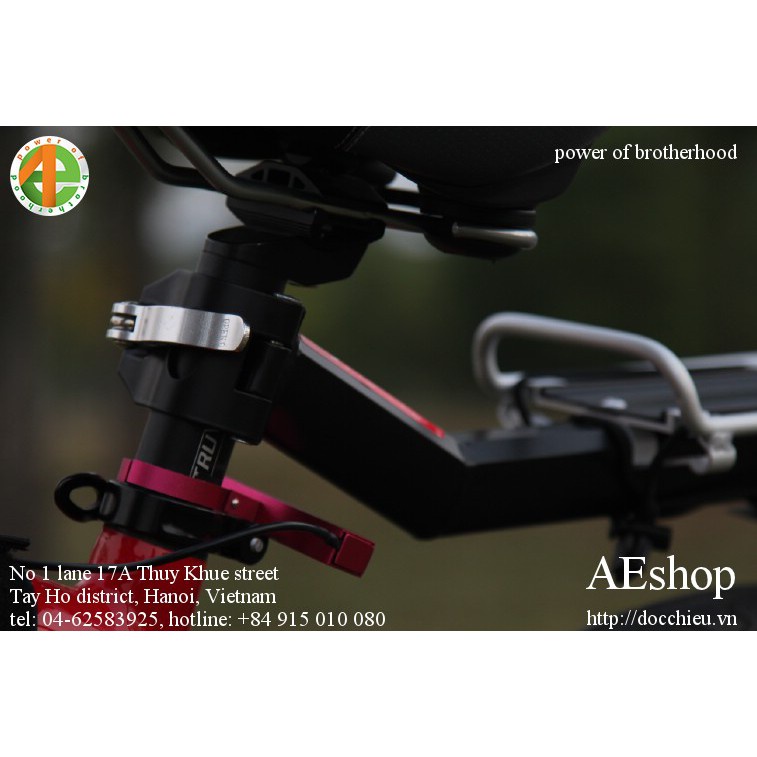 Giá đèo hàng, chở hàng gắn cọc yên hợp kim nhôm và dây buộc đồ