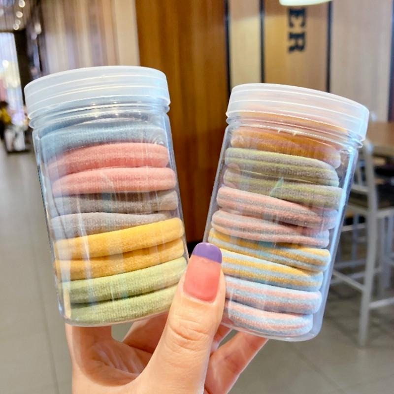 Set 10 dây thun buộc tóc liền mạch ngọt ngào dành cho nữ