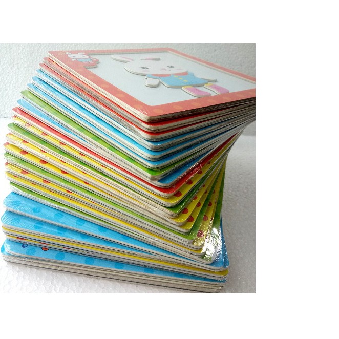 Combo 5 tranh ghép nam châm - Đồ chơi giáo dục gỗ an toàn c