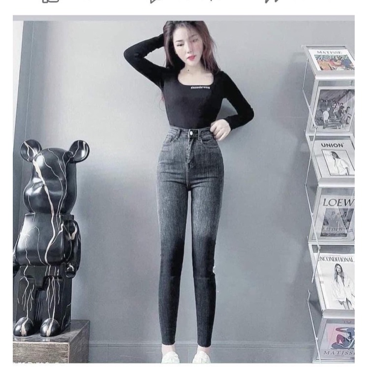 Quần jean loang k rách