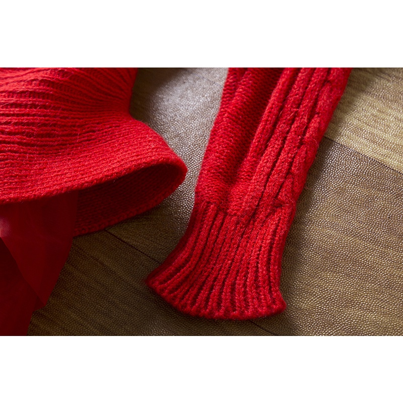 Đầm Dệt Kim Tay Dài Thời Trang Thu Đông Cho Bé Gái