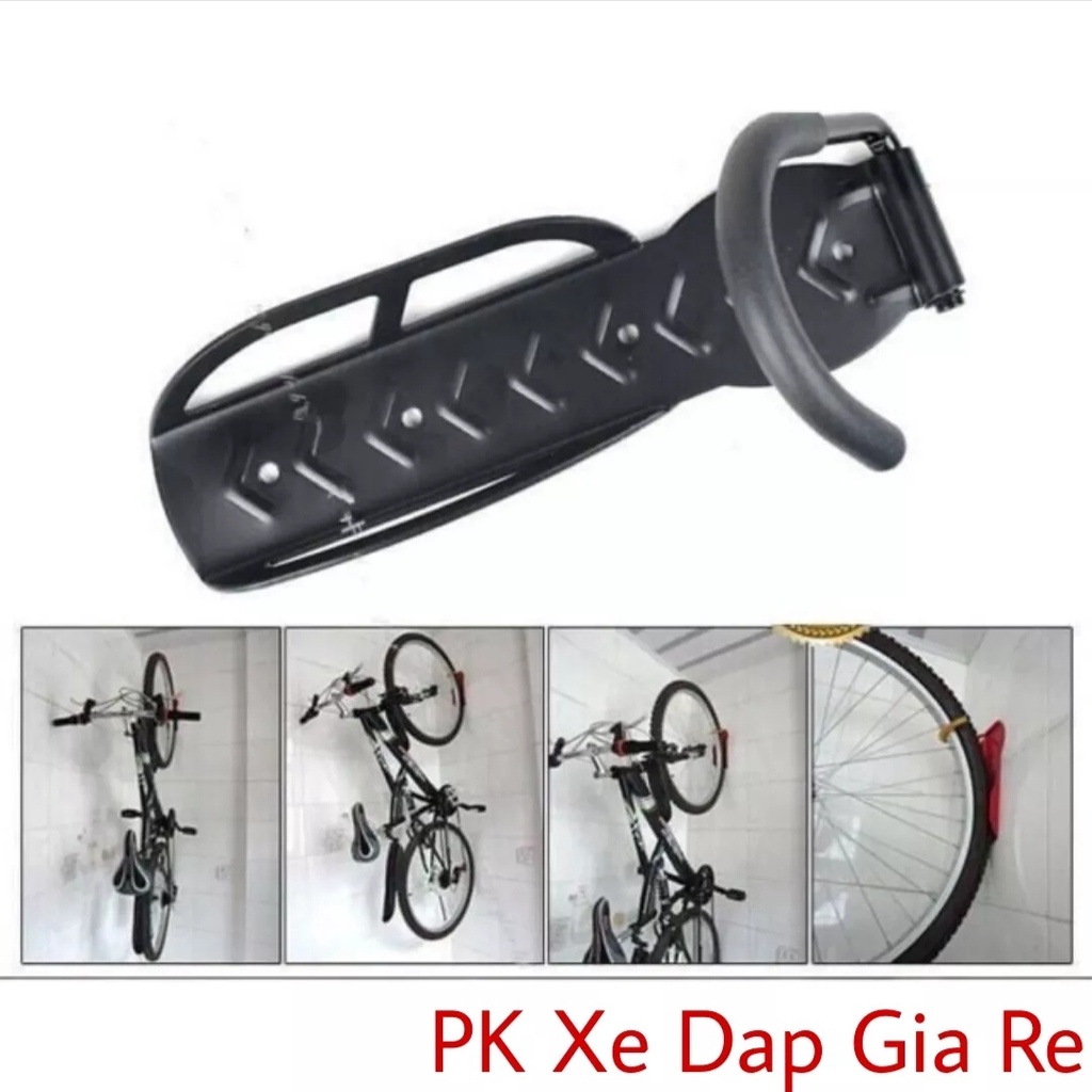 Giá treo xe đạp lên tường 1 móc loại 1, Mốc treo dọc xe đạp lên tường chắc chắn - PK Xe Dap Gia Re