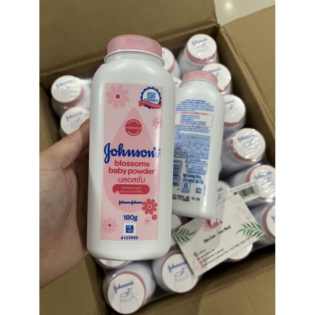 Phấn Rôm Johnson Blossom Baby Powder Thái Lan (180g) Dùng Khi Wax Lông, Hút Ẩm, Hết Rôm Sẩy, Mẩn Ngứa - LAI'S STORE