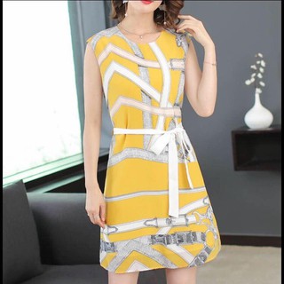 Đầm Suông Sát Nách Cột Eo Hàn Quốc MSNN1793
