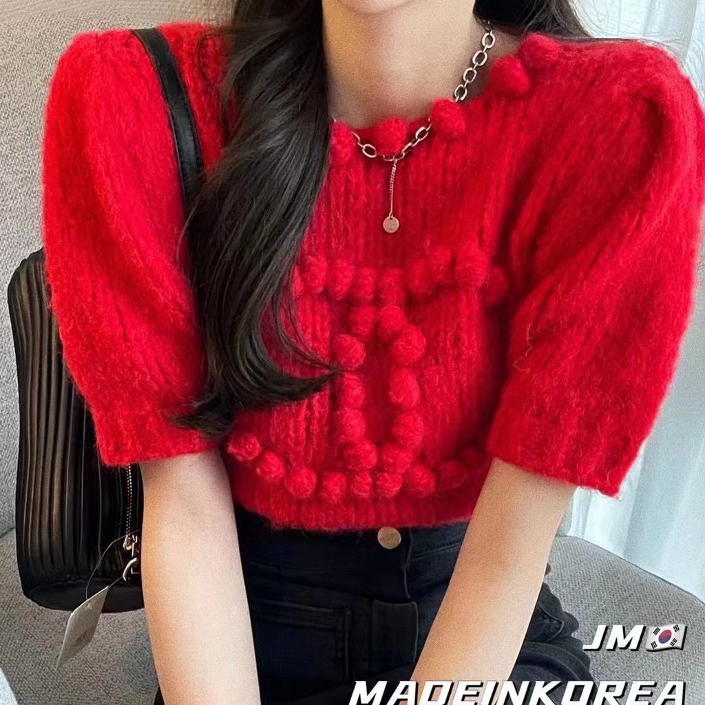 CHANEL Áo Sweater Dệt Kim Mỏng Tay Ngắn Dáng Ôm Phong Cách Hàn Quốc Thời Trang Mùa Xuân Cho Nữ 2022