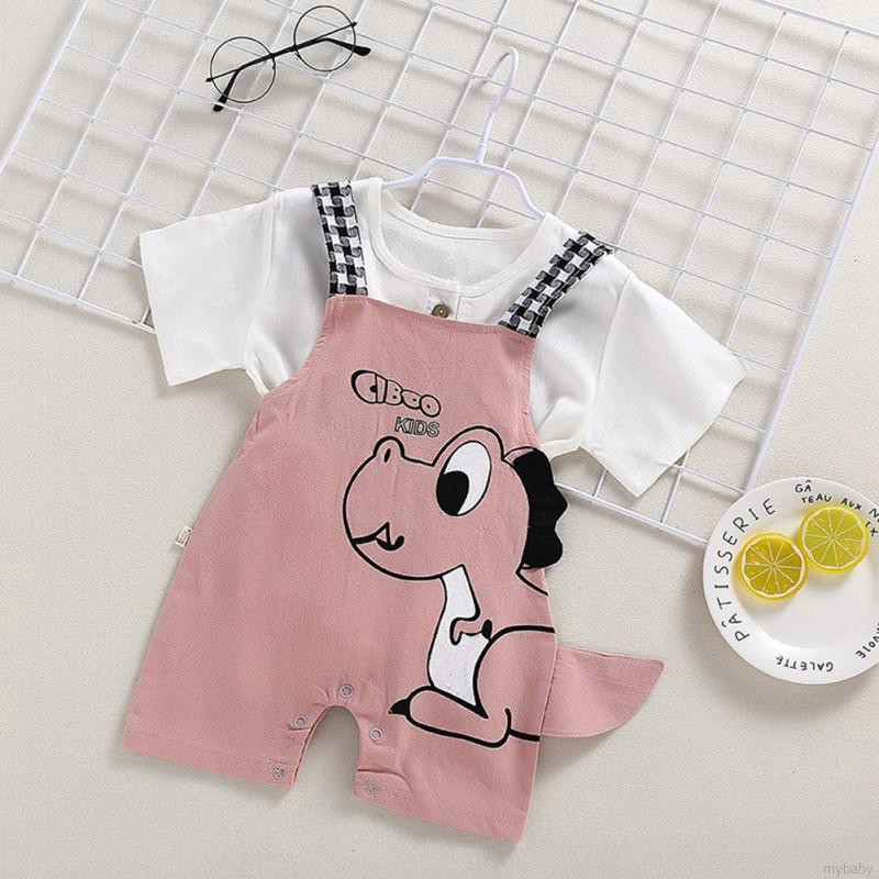 My Baby  Summer Casual Fashion Baby Girls Cute Cartoon Printing Suspender Trousers
