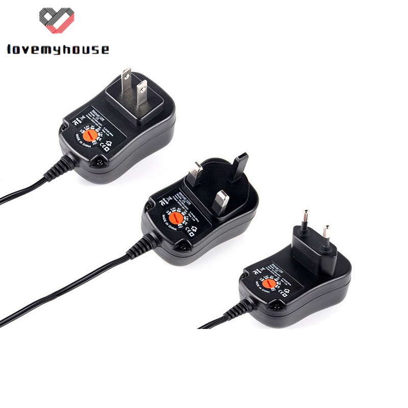 ☁ி☁ Universal Mains AC/DC Power Source Adaptor Supply Plug Charger 3V-12V