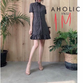 Váy suông đuôi cá chấm bi