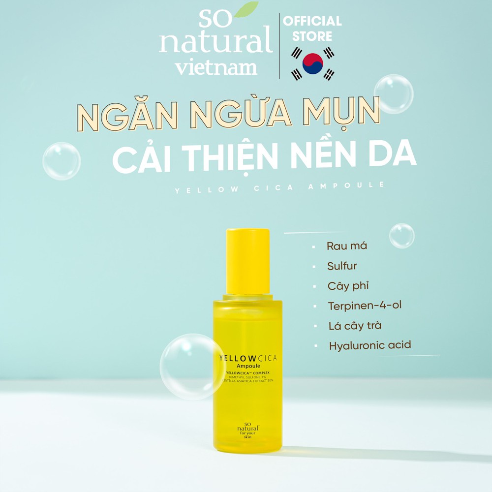 Combo Yellow Cica Hỗ Trợ Ngừa Mụn Dành Cho Mọi Loại Da So Natural