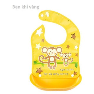 Yếm máng ăn dặm Silicon tháo rời cho bé