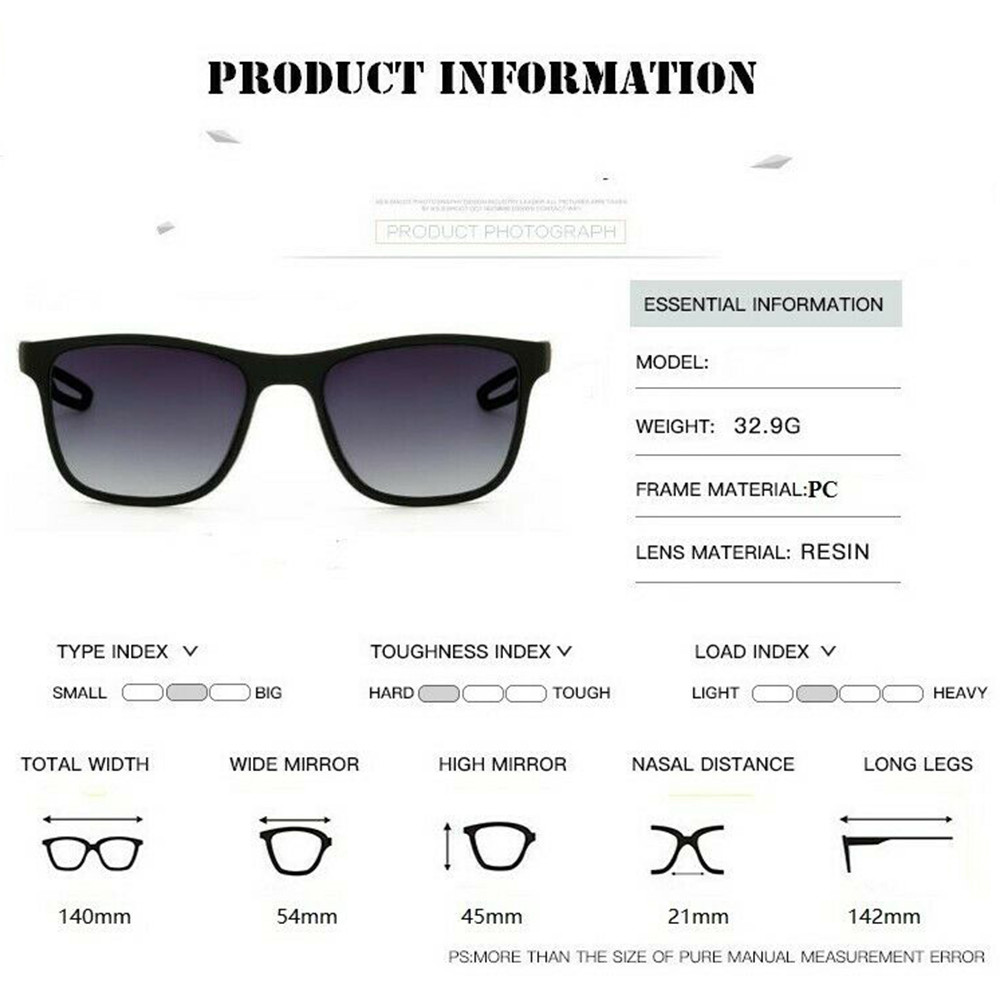 Cod Qipin Polarized Sunglasses Men Women Square Lens Cycling Sport Driving Fishing UV400 Eyeglass with 4 Colors