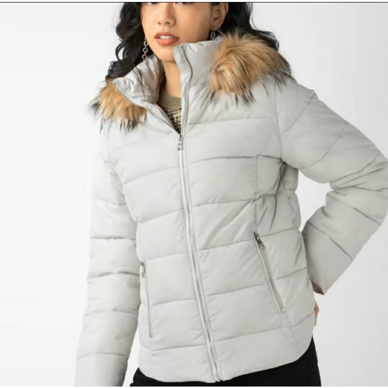 Lông dài may cổ áo khoác, may mũ áo