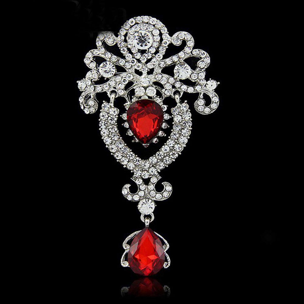 Ghim Cài Áo Hình Giọt Nước Thời Trang|Mặt Dây Chuyền Hình Hoa Lấp Lánh Nhiều Màu Mới Cho Cô Dâu