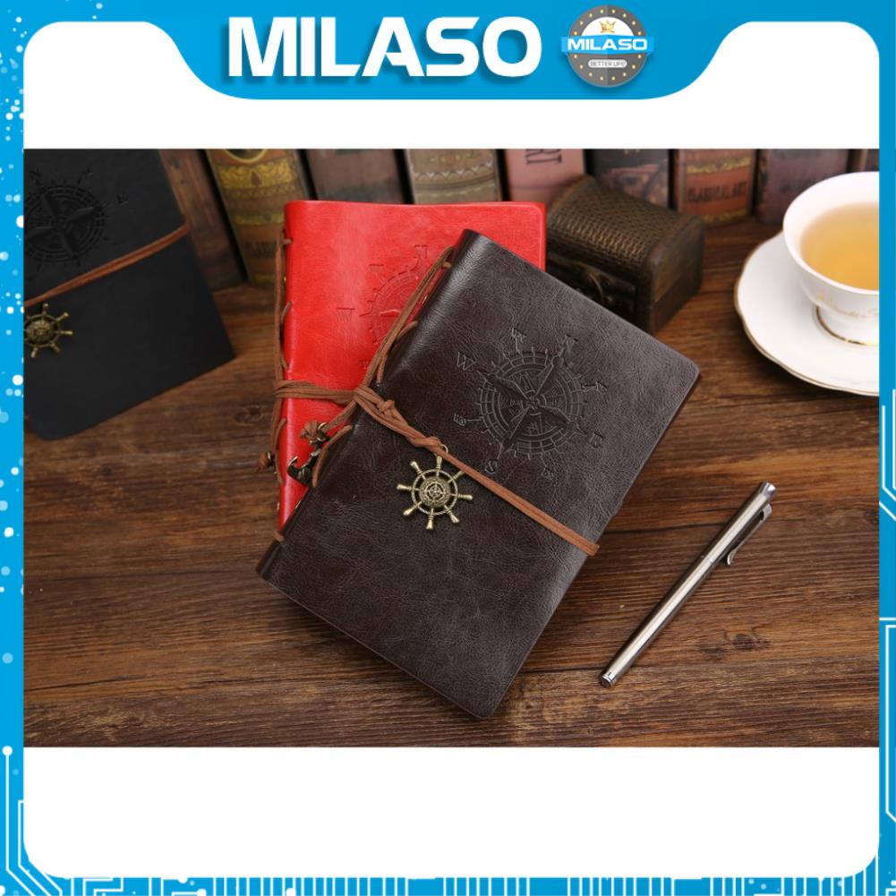 Sổ Tay Ghi Chép MILASO Bìa Da Mềm Phong Cách Vintage Giấy Kraft SN-001044