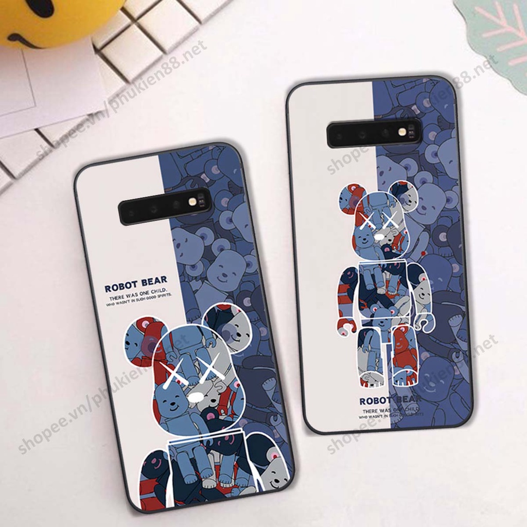 Ốp lưng Samsung S10 / S10 5G / S10 Plus / S10+ hình Robot Bear, Kawsnc bảo vệ điện thoại