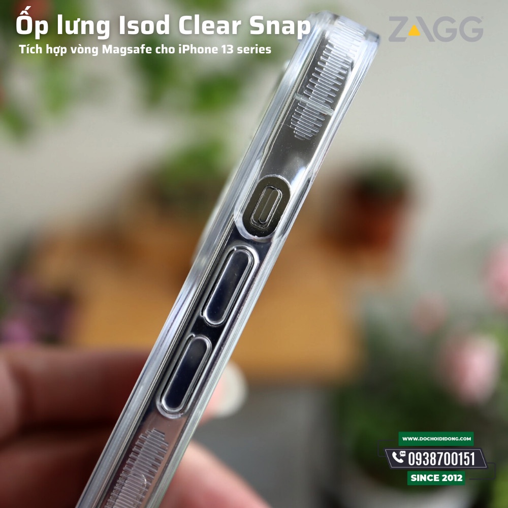 Ốp ZA.GG ISOD Clear Snap Iphone 13 Pro, 13 Pro Max