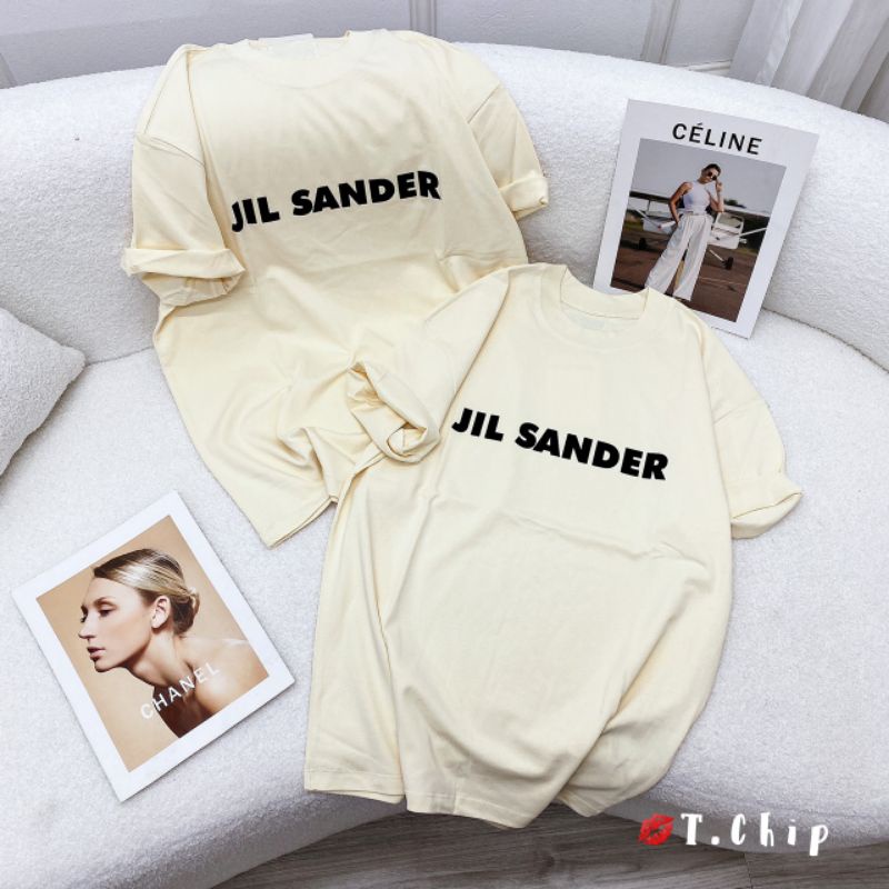 Áo phông Logo Jil Sander be hàng QCL1