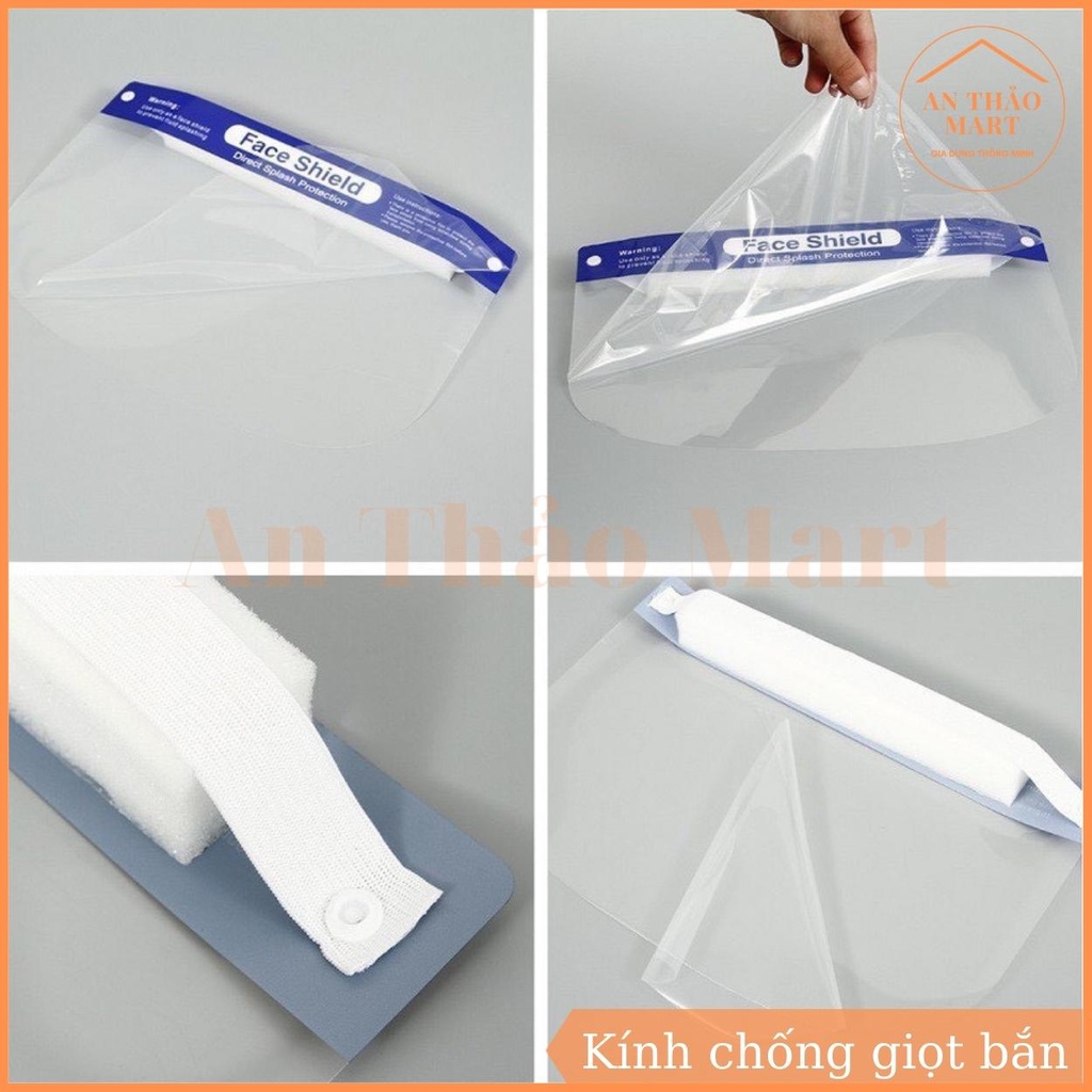 Kính Chống Giọt Bắn, Mặt Nạ Chắn Giọt Bắn Face Shield, Mặt Nạ Bảo Hộ Chống Bụi Chống Vi Khuẩn