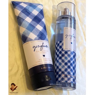 [Authentic] Bộ Sản Phẩm Mist Xịt Toàn Thân, Gel Tắm, Lotion Bath and Body Works Gingham Từ Mỹ
