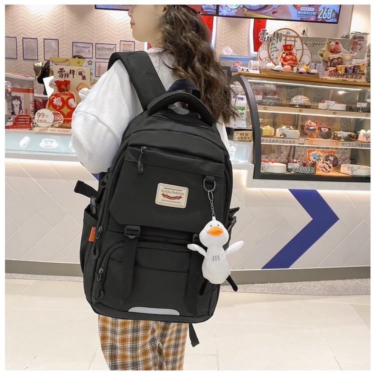 Balo đi học, đi du lịch, đựng vừa laptop 16inch, phản quang, chất fabric trượt nước, size 31x46 mã BV72, cặp sách nữ