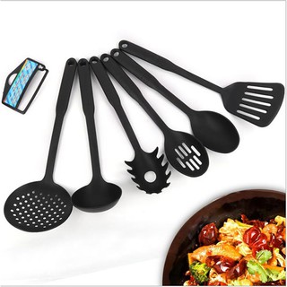 Bộ Nhà Bếp 6 Món Vá Lẩu, Xẻng, Vớt Trứng, Lược Dầu, Múc Cơm Nhựa Cao Cấp