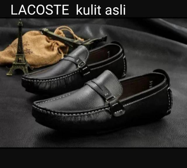 Lacoste Giày Lười Chất Liệu Da Thời Trang Cho Nam