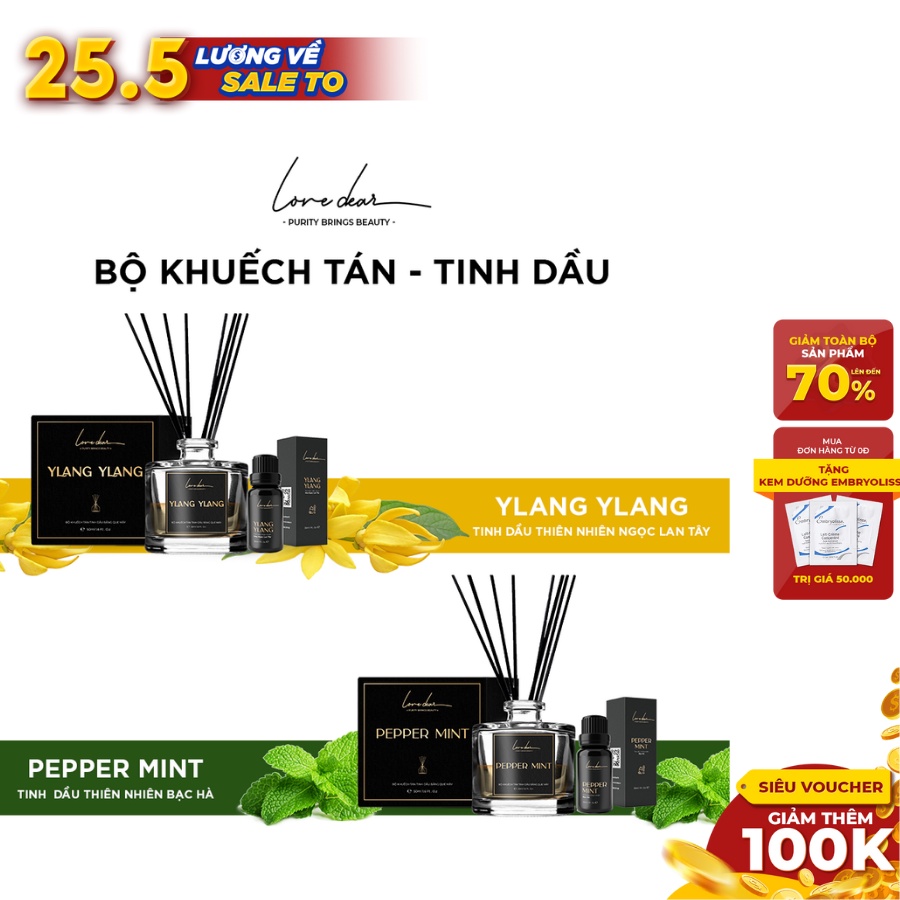 Que Khuếch Tán Tinh Dầu LoveDear Dài 20CM Dùng Để Trang Trí Và Lọ Tinh Dầu Khuếch Tán Mùi Thơm