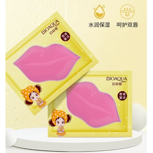 Mặt Nạ Môi Collagen Bioaqua Dưỡng Ẩm, Mờ Thâm, Môi Hồng, Mềm Môi Lip Mask Nội Địa Trung Chính Hãng - LAI'S STORE