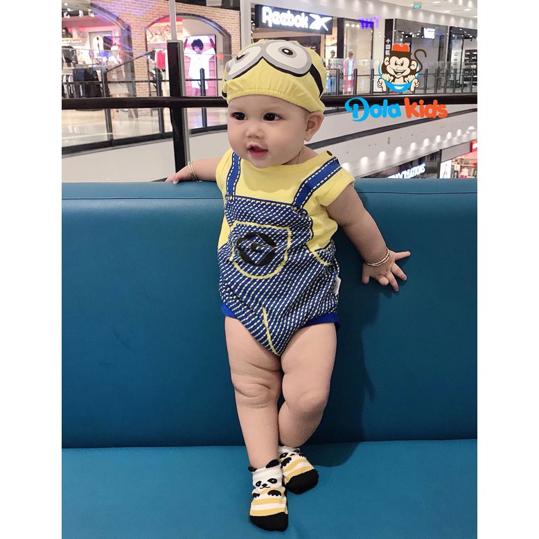 Body chip cho bé trai, bé gái 4-15kg hình Minion - DoLaKids