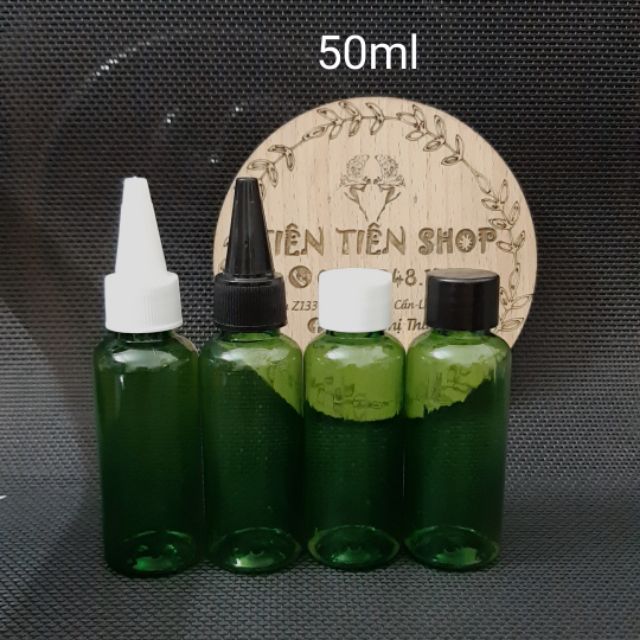 Chai nhựa 50ml xanh lá nắp vặn