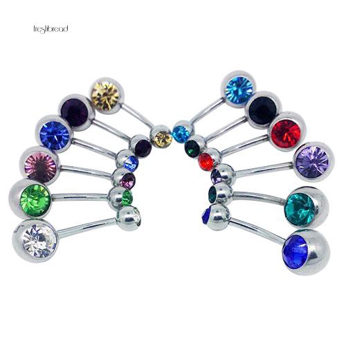 Phấn Phủ Dạng Nén [Fresh]❀Bộ 10 Khuyên RốN ĐíNh Đá NhiềU MàU SắC