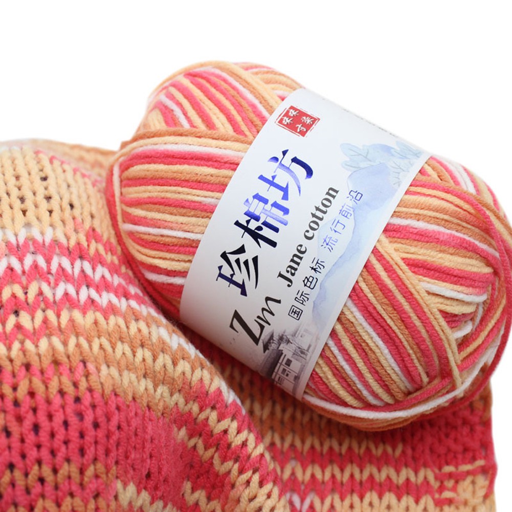Cuộn len 4 sợi nhiều màu sắc dùng để đan áo sweater/mũ