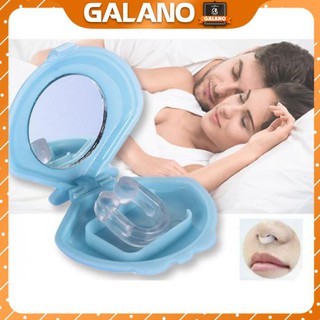 Dụng cụ chống ngáy ngủ GALANO silicon kẹp mũi chống ngáy ngủ có hộp bảo vệ và gương HS-001216
