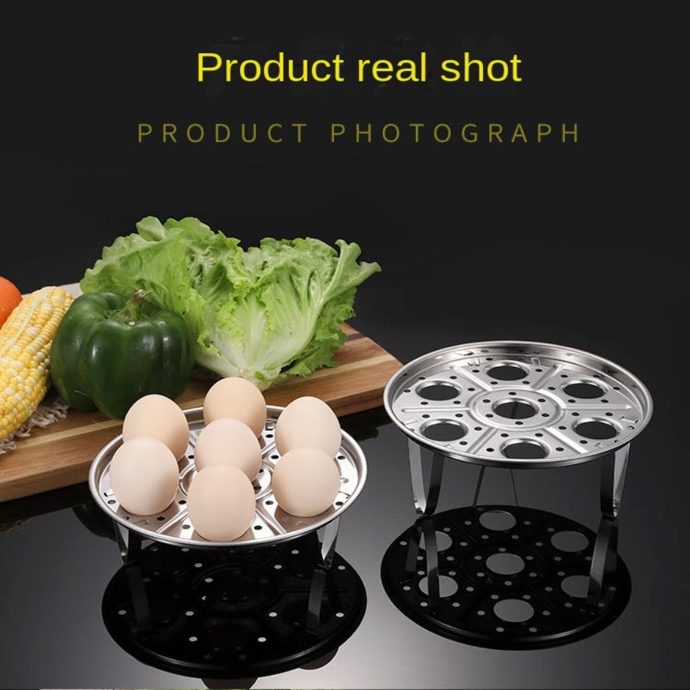 Giá Đỡ Hấp Trứng 7 Lỗ Bằng Thép Không Gỉ Tiện Dụng