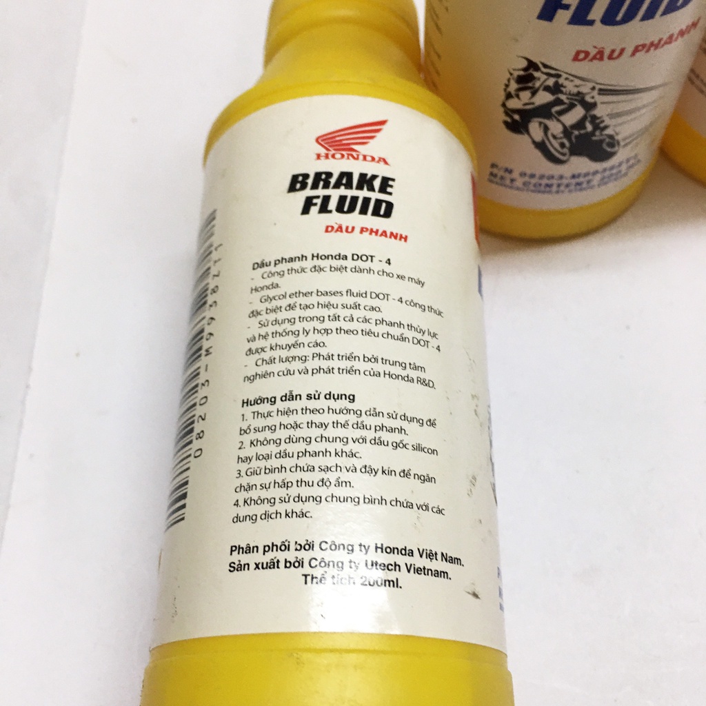 Dầu thắng Honda chai 200ml, Dầu phanh Honda 200ml