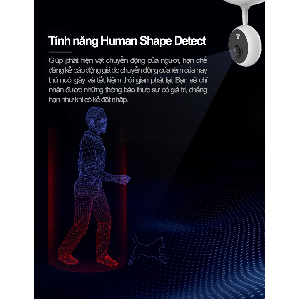 Camera WI-FI Trong nhà EZVIZ C1C-B 1080p, Đàm Thoại 2 Chiều, Công Nghệ Video H.265, Cảnh Báo Âm Thanh, Thiết Kế Nhỏ Gọn | BigBuy360 - bigbuy360.vn
