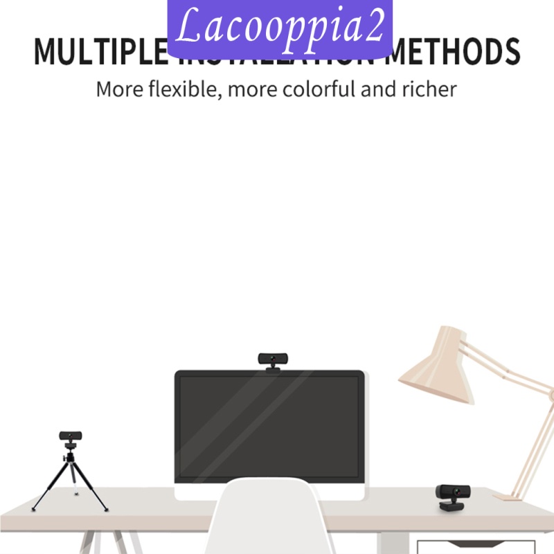 [LACOOPPIA2] Digital 1440P HD Webcam 2K USB 2.0 Camera Cam Video Recording Built-in Mic