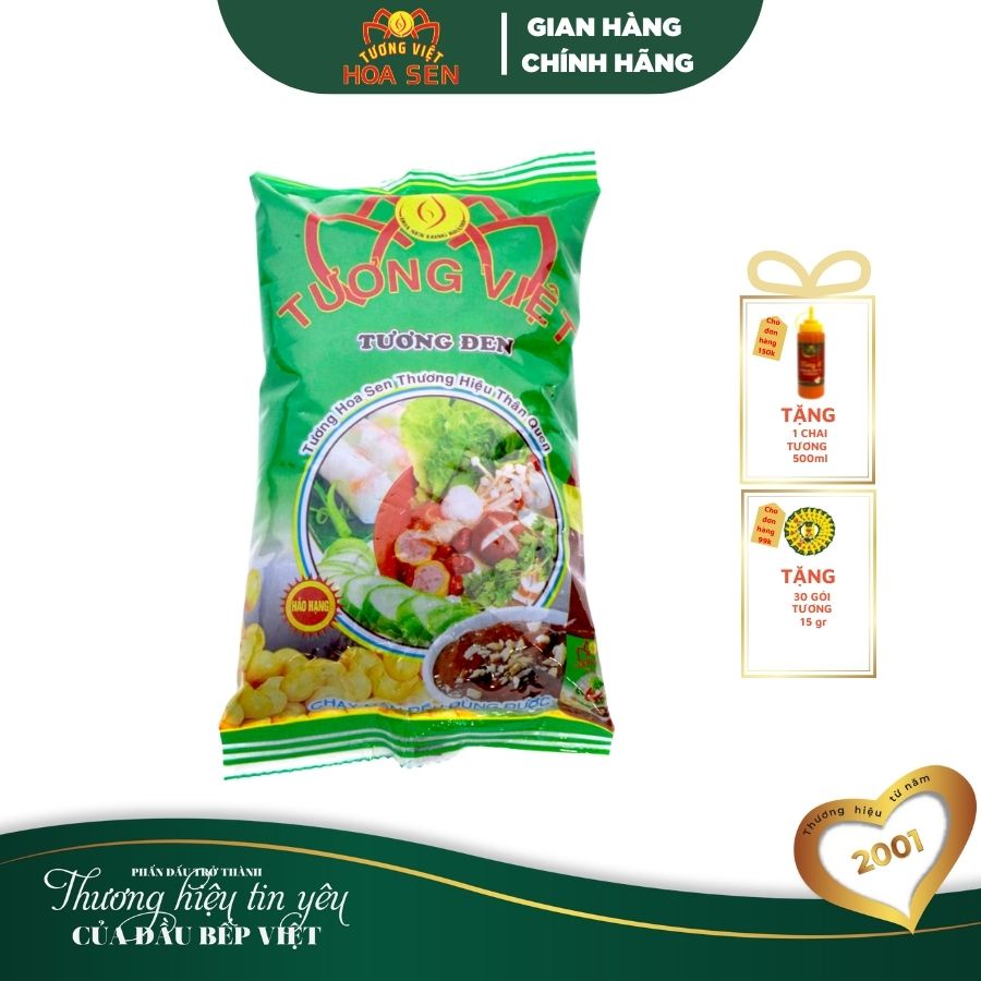 Tương Đen quán ăn Gói 500g - Tương Việt Hoa Sen