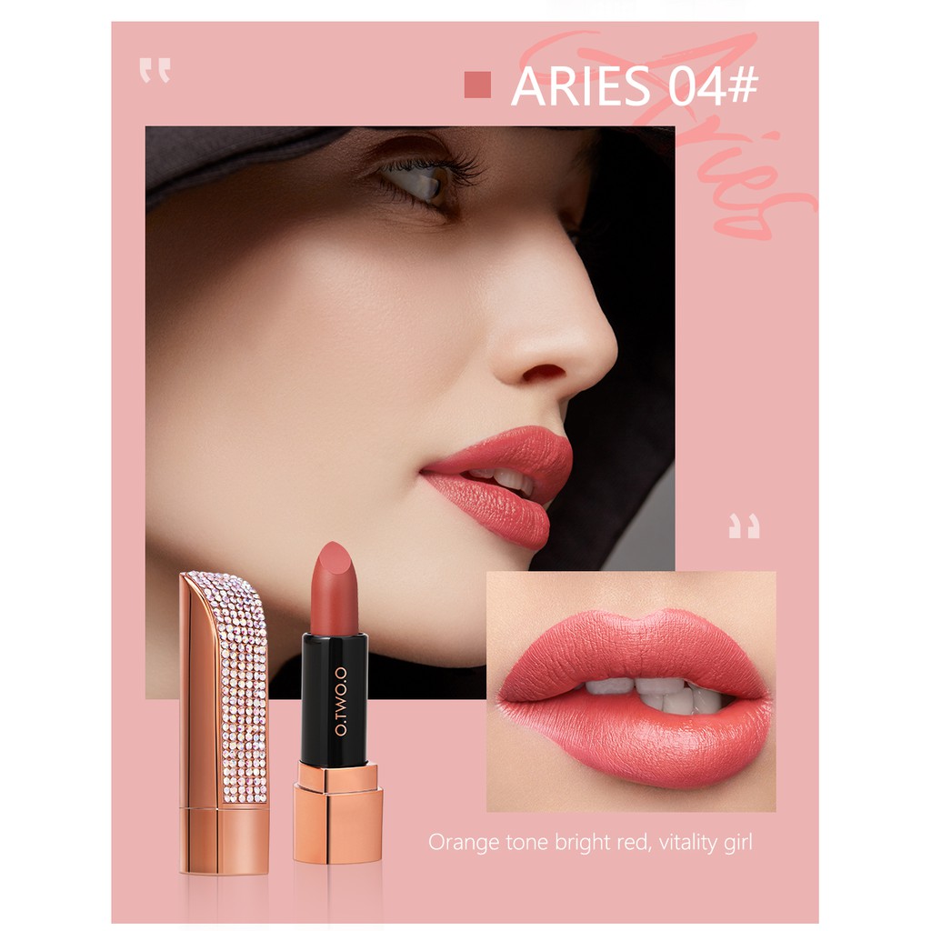 Set 3 son môi O.TWO.O màu lì lâu trôi không thấm nước thời trang 130g | BigBuy360 - bigbuy360.vn
