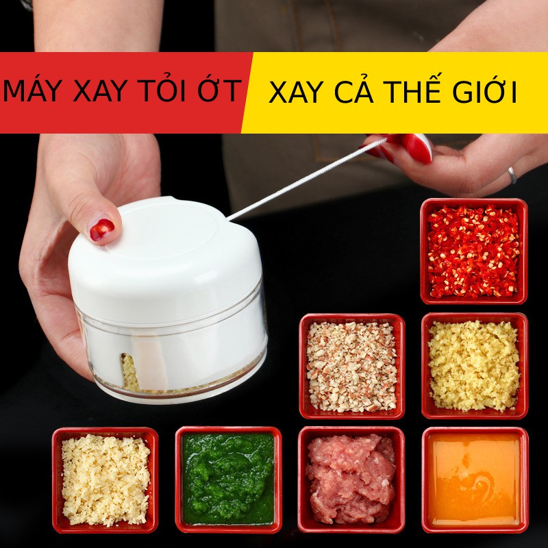 Dụng cụ xay tỏi ớt cầm tay [CHẤT LIỆU NHỰA ABS AN TOÀN]Dụng Cụ Nhà Bếp Đa Năng