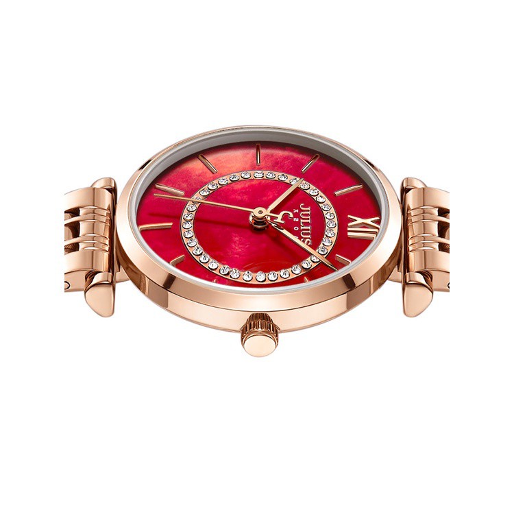 Julius / julius Đồng Hồ quartz Nữ ja-1194 Đính Ngọc Trai Sang Trọng Phong Cách Hàn Quốc