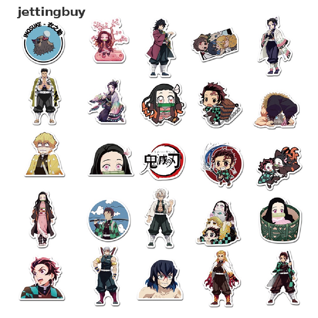 Bộ 50 miếng dán anime JETTING chống thấm nước trang trí laptop ván trượt hành lý