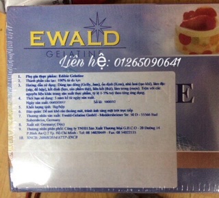 Lá Gelatine nhập từ Đức