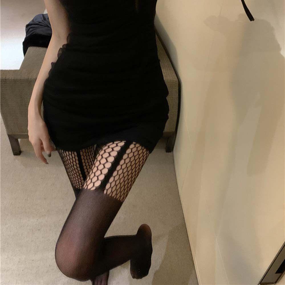 OCEANMAP Quần Tất Lưới Không Đường May Thời Trang Quyến Rũ Cho Nữ