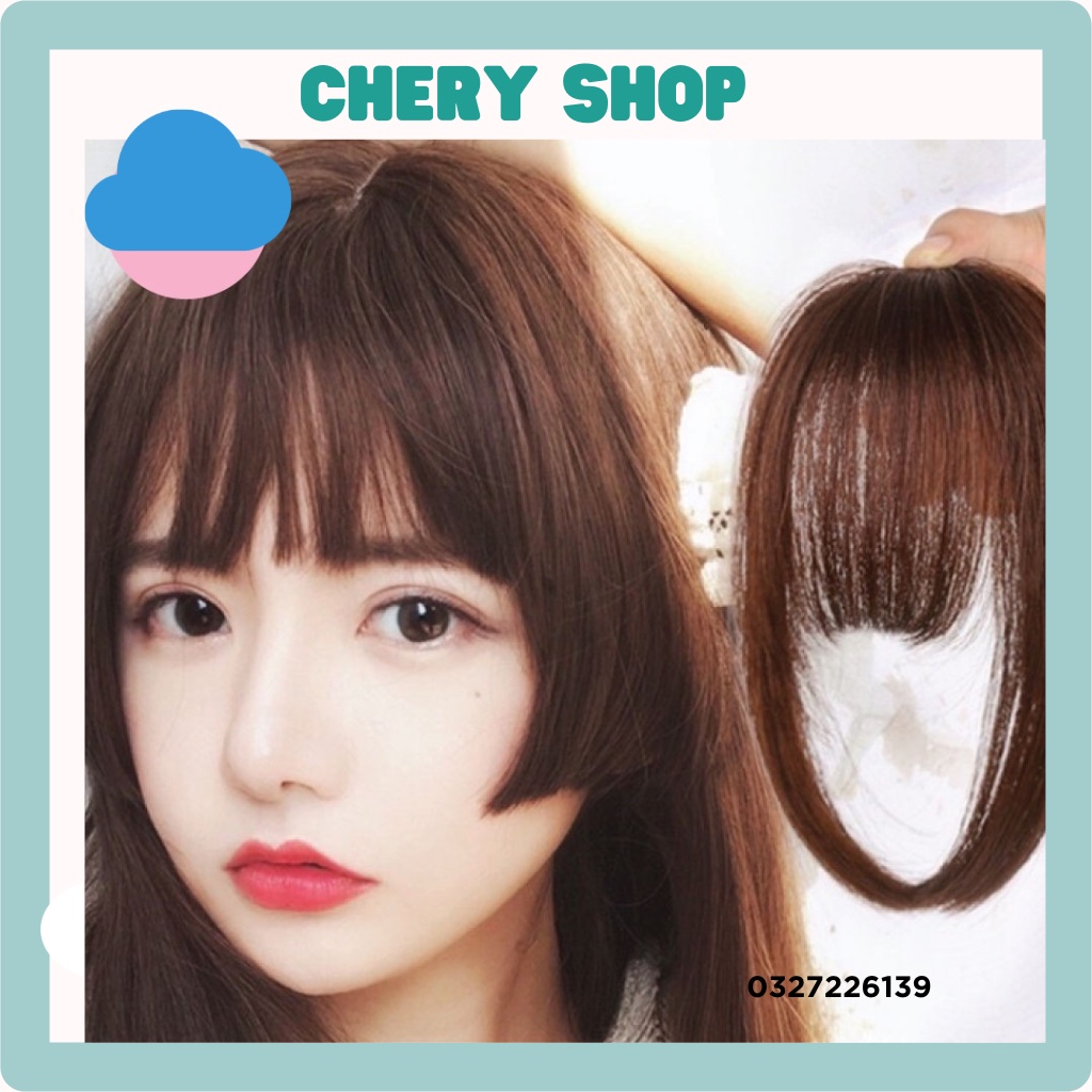 Tóc giả nữ mái dày NHẬT BẢN làm bằng sợi tơ cao cấp uốn ép thoải mái