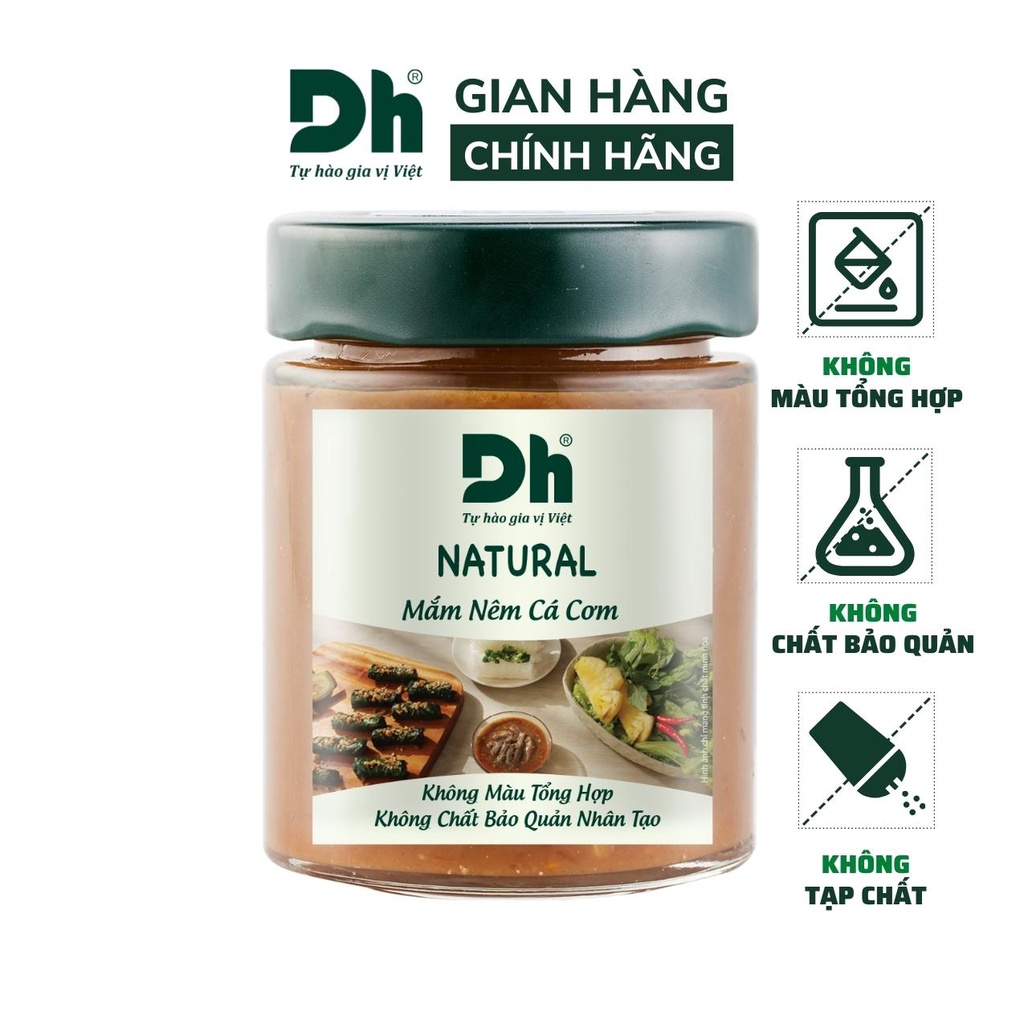 Mắm nêm cá cơm Natural Dh Foods nêm sẵn thành phần tự nhiên lọ 150/240gr - DHMAM006